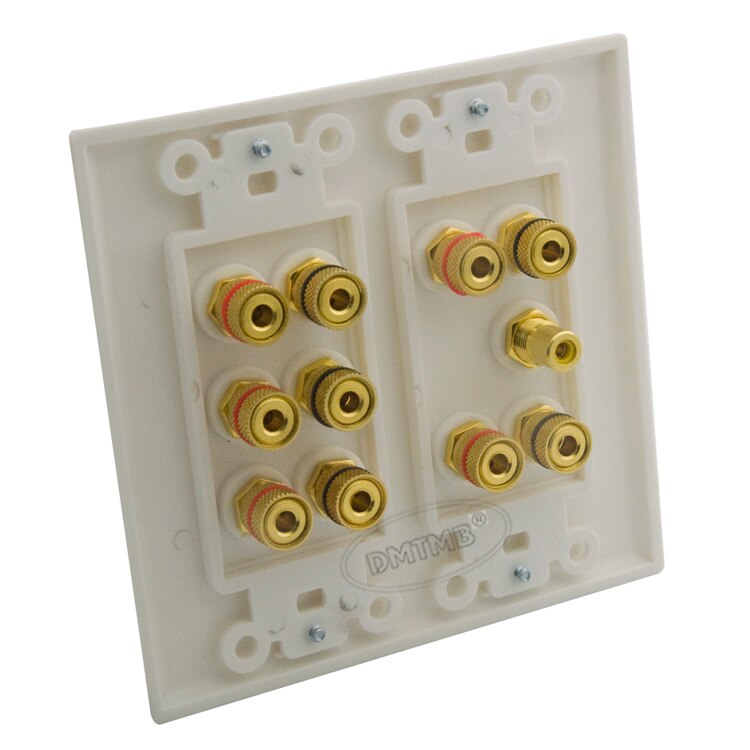 5.1 sound box speaker banaan muur plaat met vrouwelijk naar vrouwelijke connector