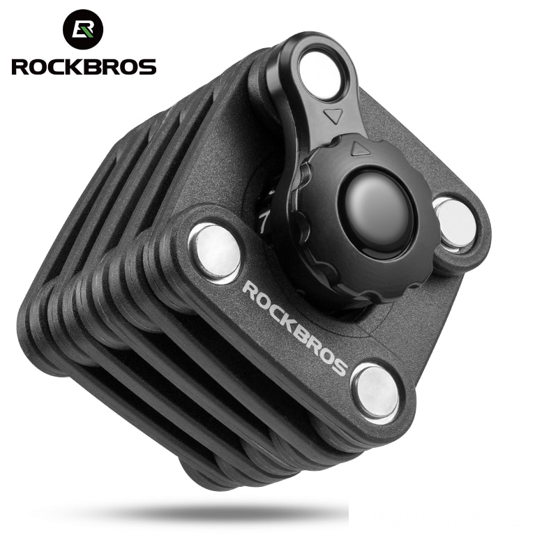 ROCKBROS National Patent Award Bike Bicycle High Security Drill Resistant Lock Password Key Theft Lock Cylinder Lock 2 Styles