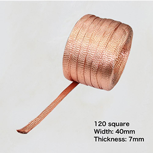 1m 2.5 kvadrat  to 185 kvadrat bredd 6mm-60mm tjocklek 1.5mm-10mm koppar flätad koppar ledande tejp koppar anslutningstråd: 120