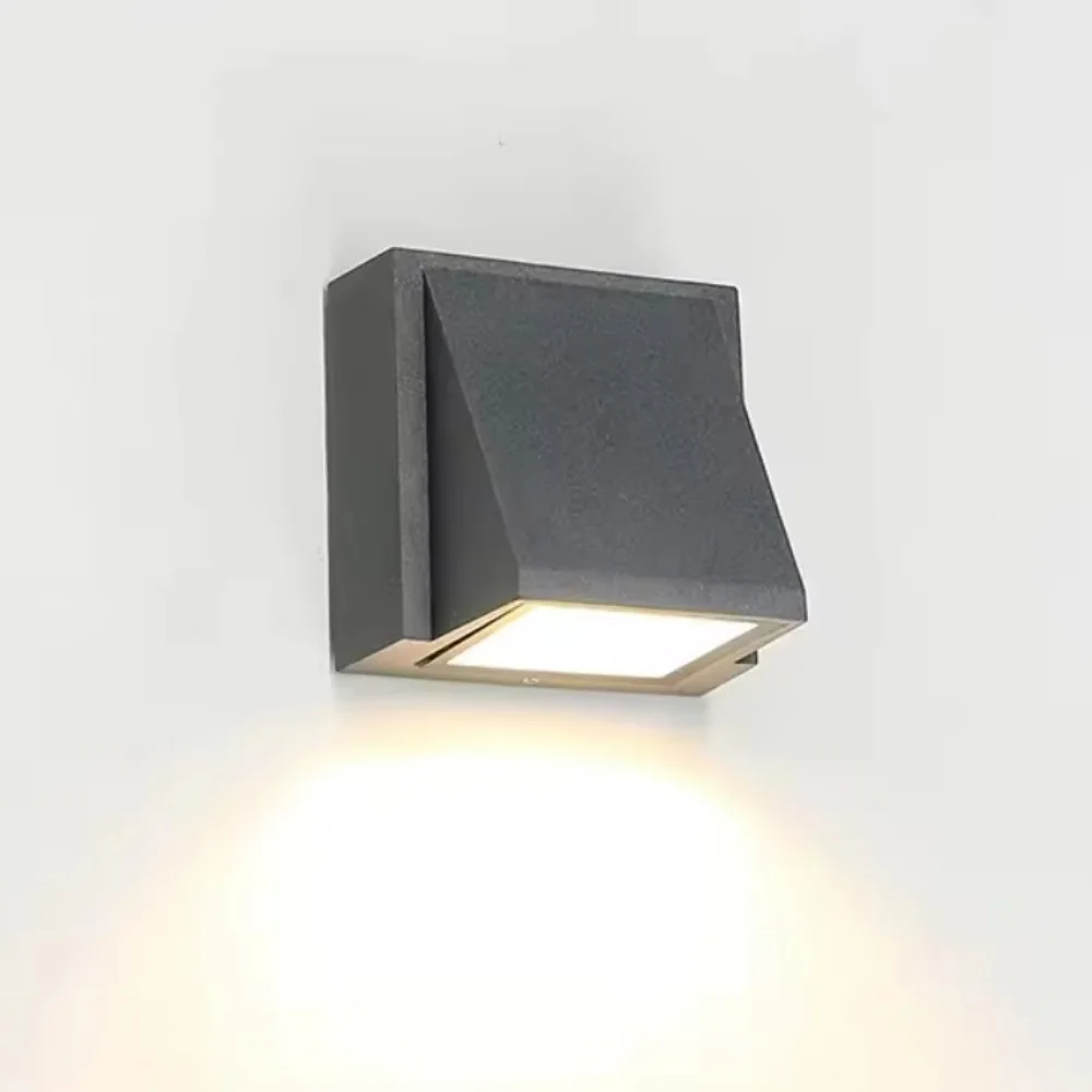 Moderne Eenvoudige 5 W Aluminium Afwerking Wandlamp Ip65 Waterdicht Buiten Straat Binnenplaats Villa Hotel Verlichting Led Outdoor Wandlamp