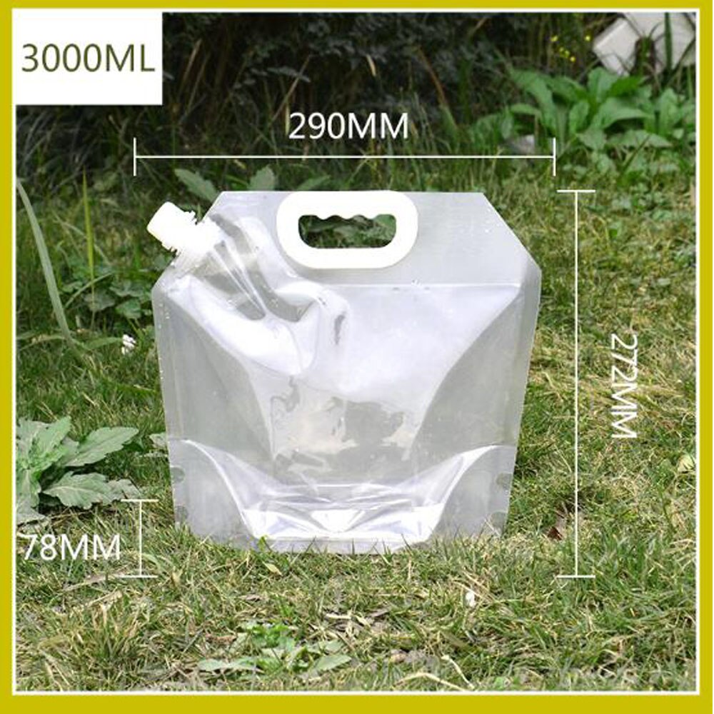 Outdoor Water Pot Tank Foldable Portable Drinking Camp Cooking Picnic BBQ Water Container Bag Carrier Car 1-5L Water Tank: 3000ML-B