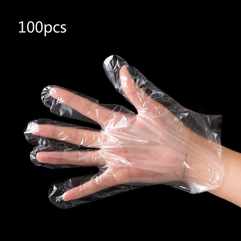 100 stuks wegwerphandschoenen voor de hygiëne, eetbare handschoenen, wegwerphandschoenen van plastic, wegwerphandschoenen