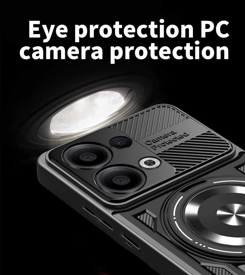 Funda de anillo con soporte magnético de armadura de lujo para OPPO Reno 13 Pro Reno13 13F 13 F Reno13F 5G Magsafe cubierta de carga inalámbrica