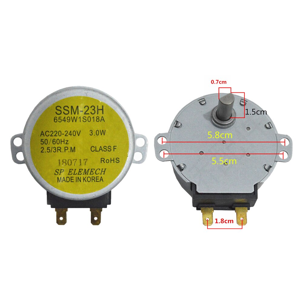 Motor de horno microondas de repuesto para LG, plato giratorio para horno microondas, MP-9485SA MP9482S, MP-9483SL, MP9489SB, MZ9480YRC, accesorio