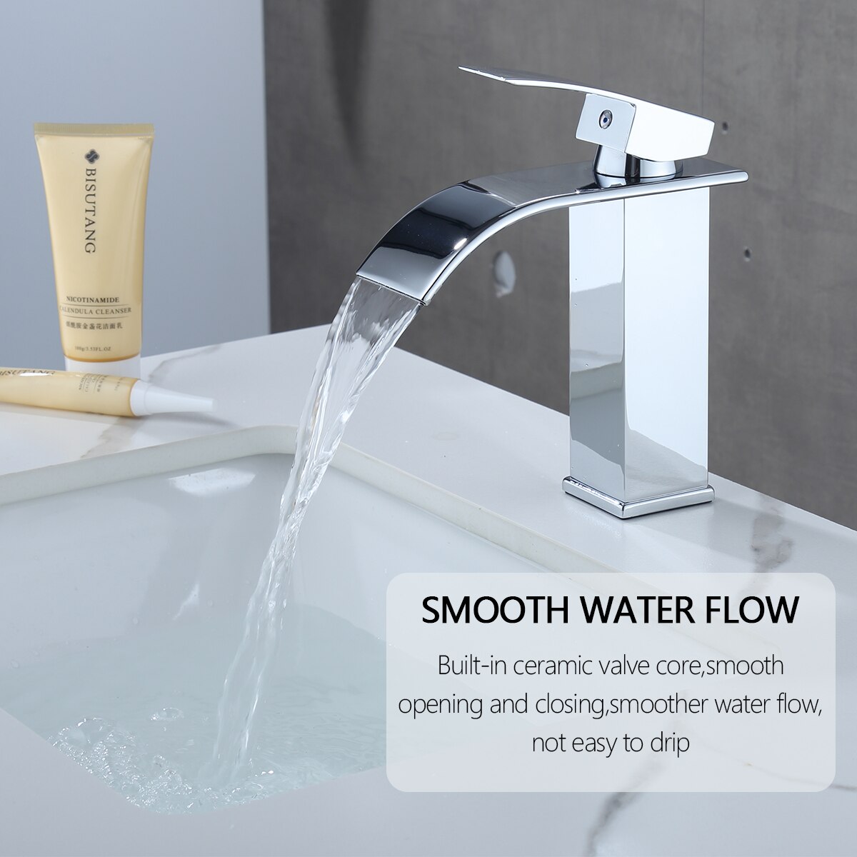 Badkamer Wastafel Kraan Waterval Badrandcombinaties Koud En Warm Water Mengkraan Messing Chroom Vanity Vessel Wastafel Kraan