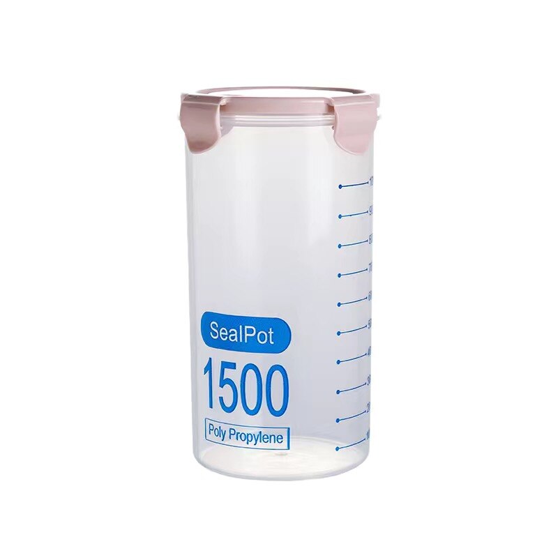 Children's Containers For Powder Baby Food Storage Snacks Cereals Container Mixture Preservation Box Kids Organizer Box Bpa Free: Pink 1500ml