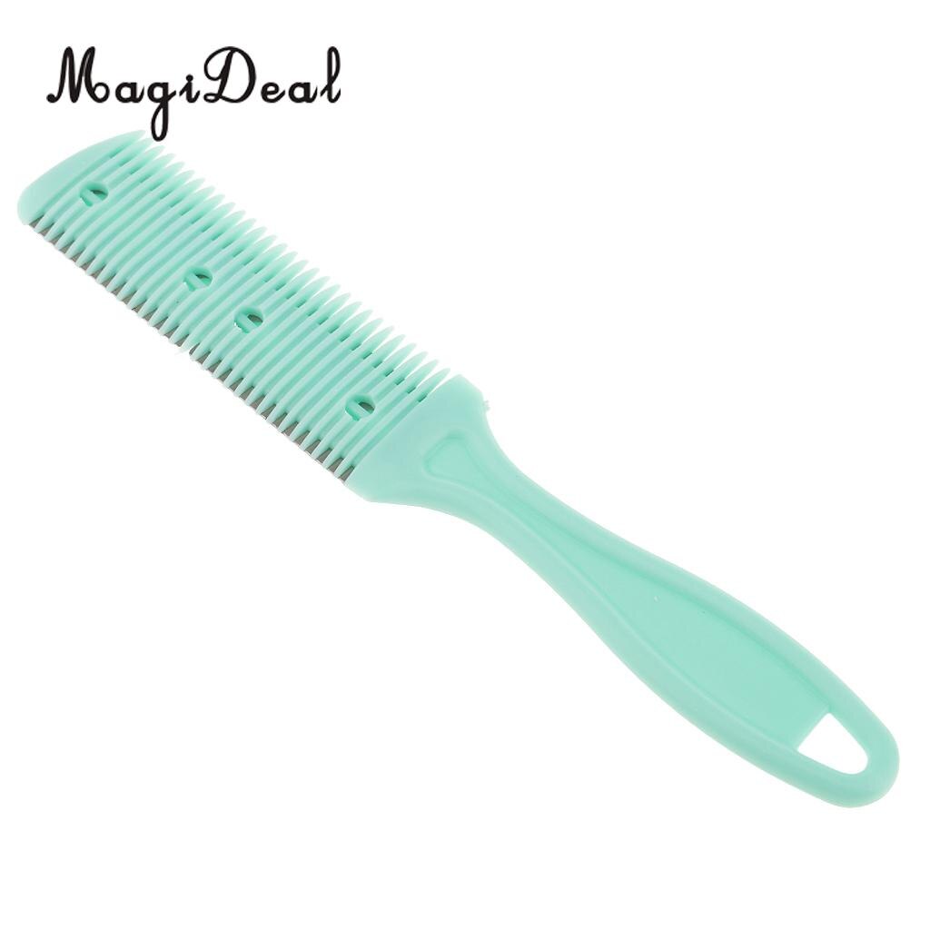 Hair Cutter Thinning Shaper Comb Razor Blades Trimmer Barber Remover Tool randomly Color stainless steel