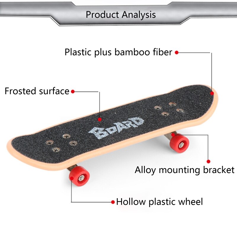 Fingerboard Rail Park Stair Kit Stairs Mini Skateboards for Kids Skateboard Game