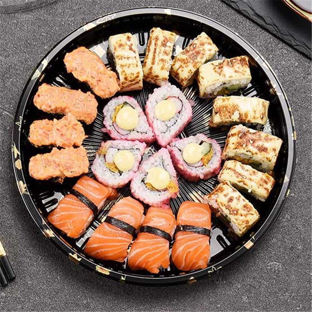 Disposable Salmon Warship Sushi Packing Box Seafood Japanese Type Sushi Take Away Box
