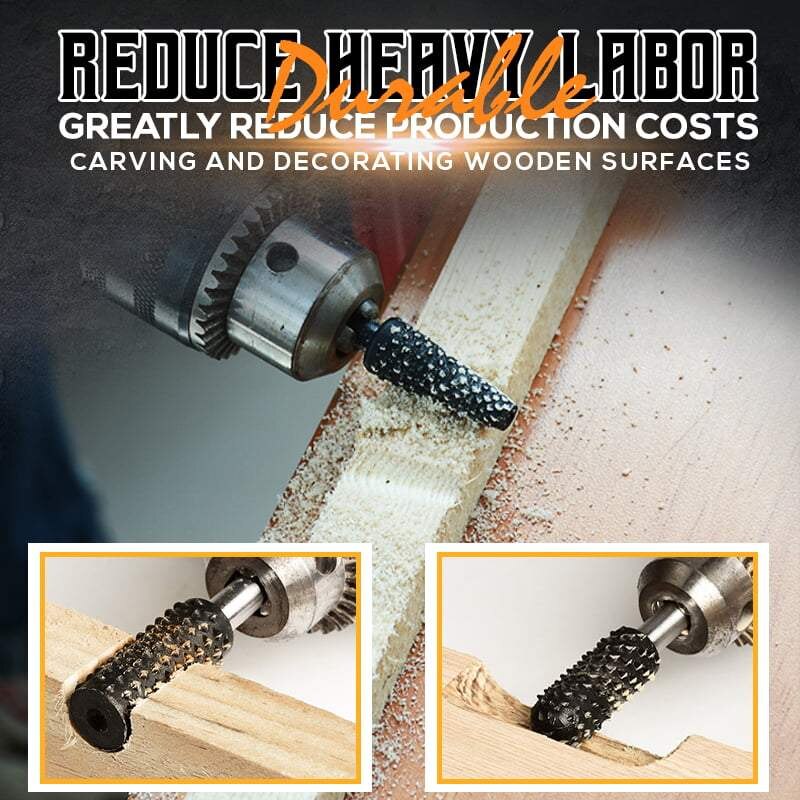 5/10Pcs Steel Rotary Rasp File 1/4" Shank Rotary Craft Files Rasp Burrs Wood Bits Grinding Power Woodworking Hand Tool