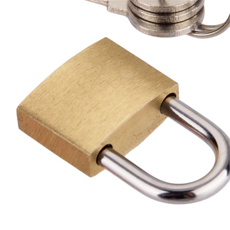 20MM small brass lock luggage padlock mailbox box lock locker padlock with key lock box