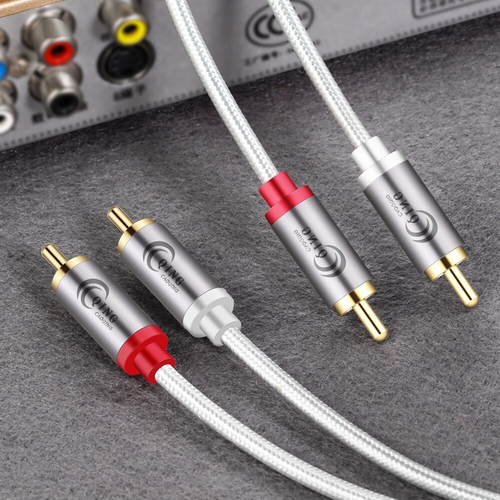 2RCA to 2RCA Male to Male Audio Cable RCA Cable OFC AV Audio Cable 1m 2m 3m 5m 10m for Home Theater DVD TV Amplifier CD Soundbox