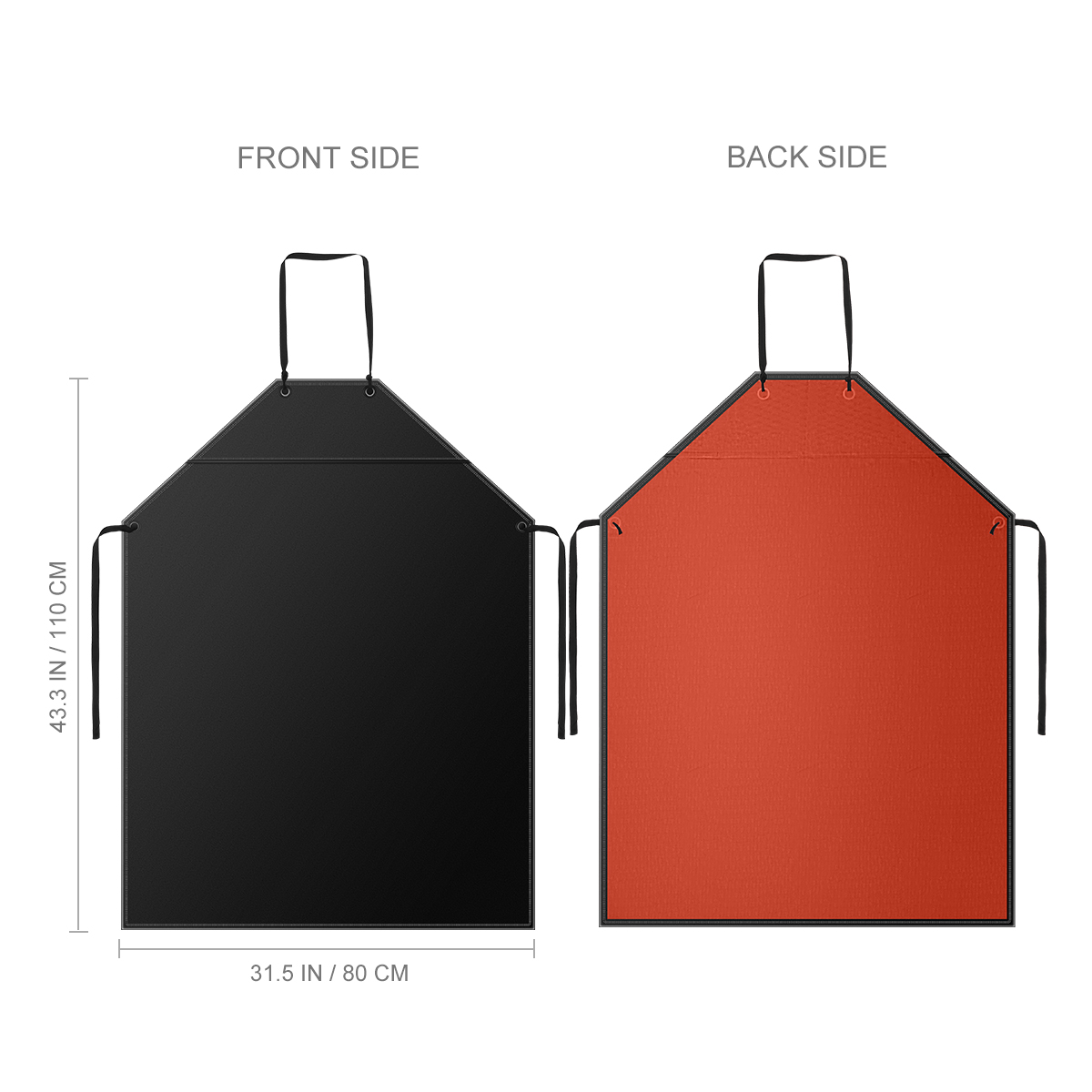 Waterproof PVC Apron For Kitchen Housework Restaurant Butcher Clean Industrial Chemical Resistant Plastic Work Smock: Black