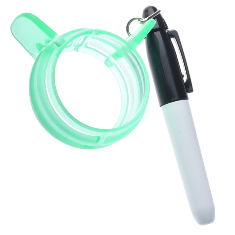 2Pcs Golf Ball Alignment Line Marker Marks Template Draw Template Liner 360 Degree Mark Alignment Tools w/ a Marker Pen: Green