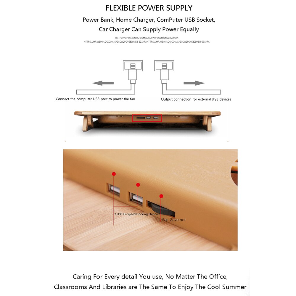 Wood Laptop Stand With Dual Fan Radiator For Desk 10-17.3 Inch Macbook Air Pro 13 15 Wooden Notebook Holder Computer Accessories