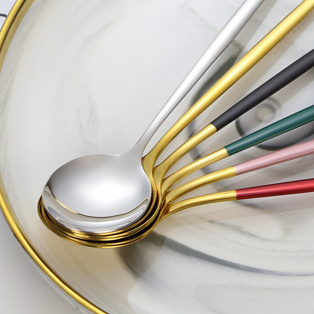 1Pc Teaspoon Mixing Coffee Spoon Dessert Stainless Steel Vintage Teaspoon Drink Tableware Flowers Tableware Kitchen Tools