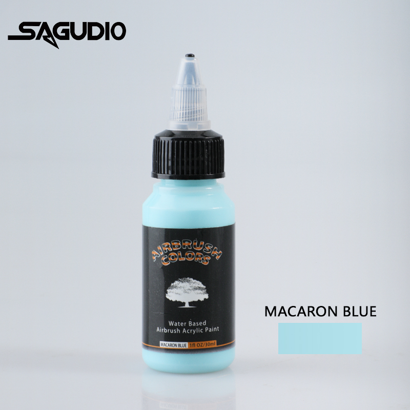 SAGUD Airbrush Paint Ready to Spray Water-Based 24 Matte Colors 30ml Premium Acrylic Paint for Beginners Hobbyist and Artists