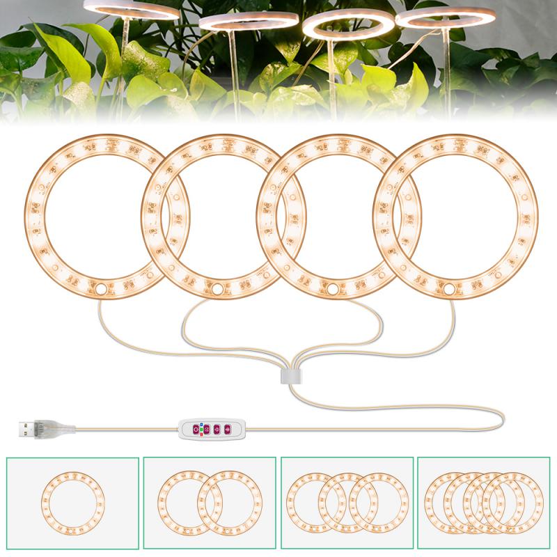 Luz LED de espectro completo para cultivo de plantas, lámpara Phyto Grow, USB, 5V, iluminación para crecimiento de plantas de interior