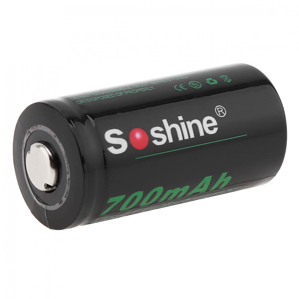 2 Stk/set Soshine 3.7V 16340 700 Mah Lithium Oplaadbare Batterij RCR123 Li-Ion Batterij + Batterij Case Opbergdoos