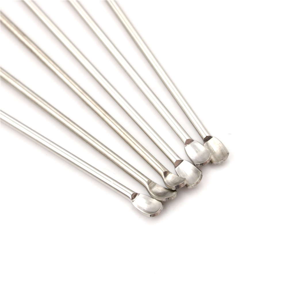 Micro espátula de laboratorio de acero inoxidable, cuchara de medicina en forma de U, cuchara de tubo NMR para farmacia