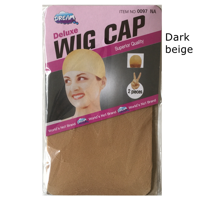 10 Stuks Bruin Pruik Cap Haarnetje Haar Mesh Pruik Weven Cap Rekbare Elastische Haarnet 5 Kleur 2 Stuks/pak: Dark beige