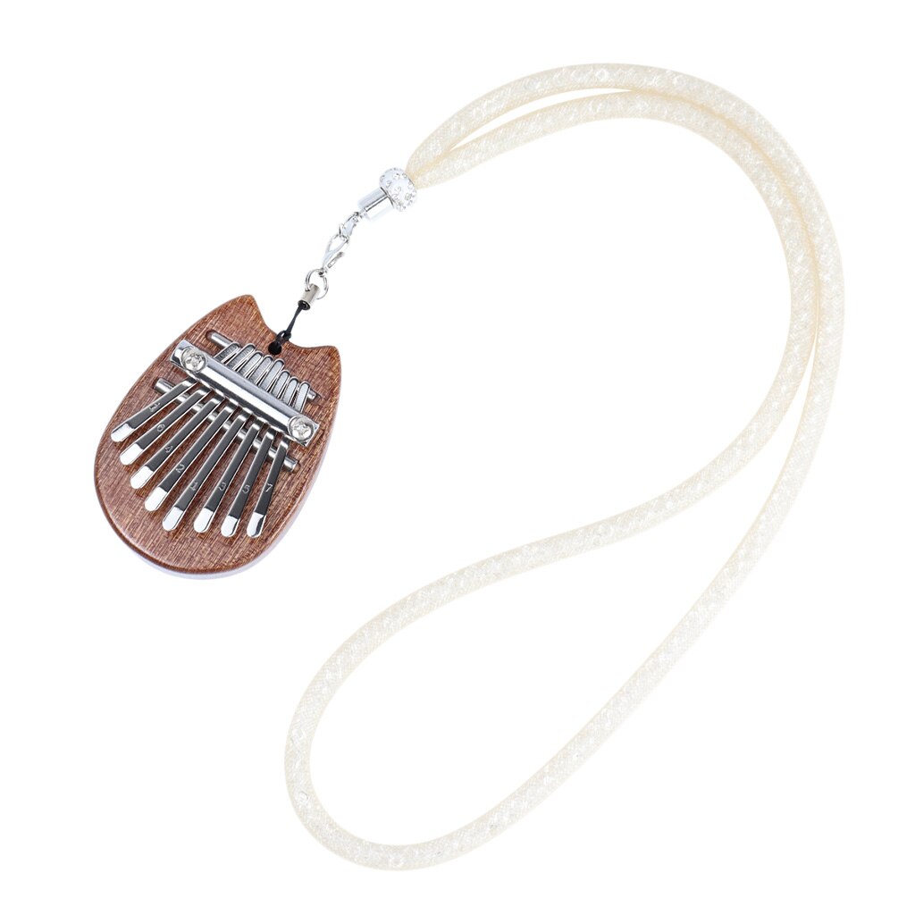 8 llaves Mini Piano de pulgar Kalimba Mbira sólido de madera de juguete de con cordón colgantes para principiantes