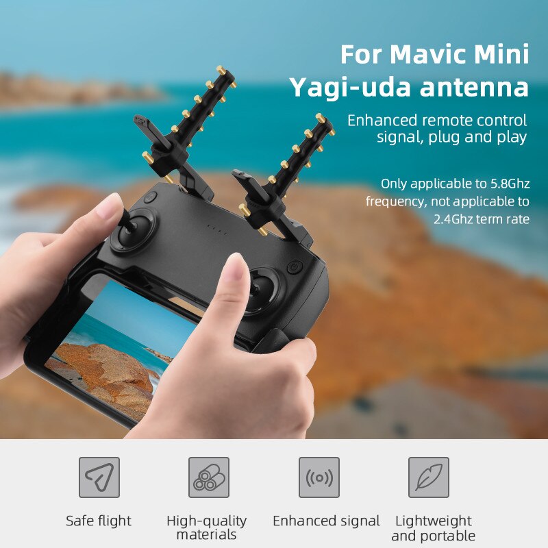 Antenne signalforsterker for dji mavic 2 pro/zoom/mini air/mavic mini/mavic pro drone fjernkontroll rekkeviddeforlenger