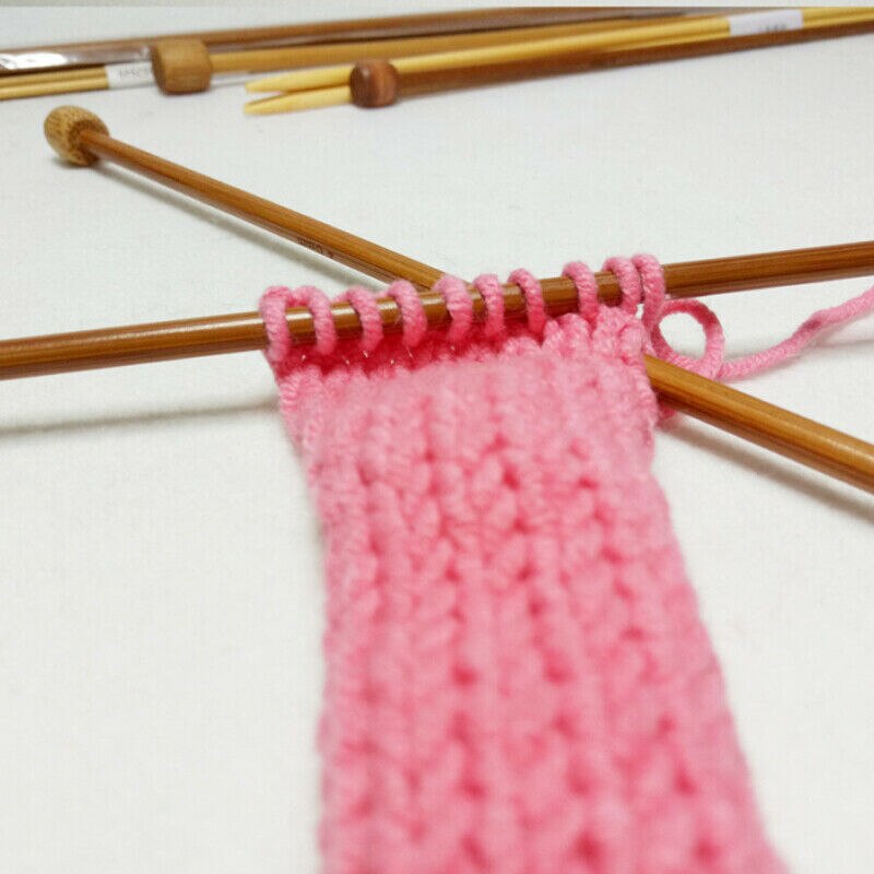 3mm 3.25mm 3.5mm 4mm 4.5mm 5mm --12PCS Bamboo knitting stick Knitting Needles Pointed Carbonized Wooden Single 25cm