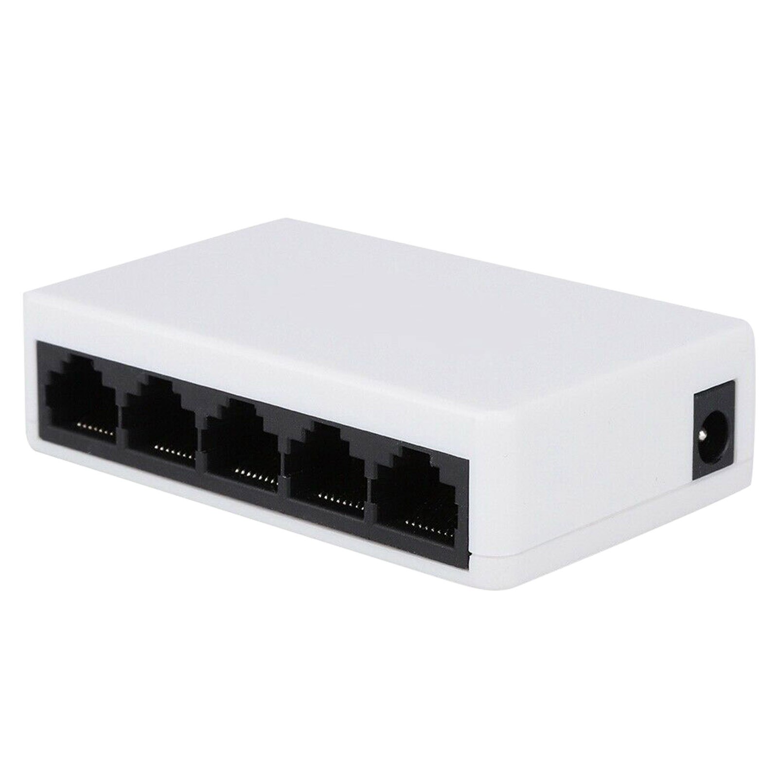 Netwerk Switch Mini Network Switch 10/100Mbps Fast Ethernet 5-Poort Met Em Power Adapter Ondersteunt Auto-Mdi/Mdix: US