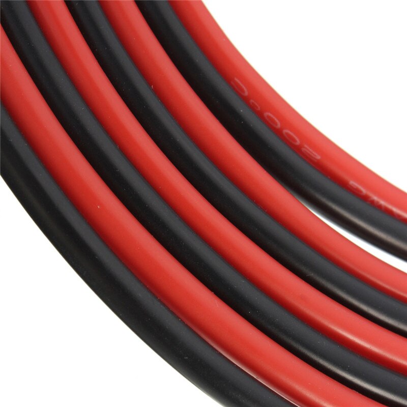 Elektrische draden, siliconendraad - 3,3 mm² 12 AWG 10,4 m (5,2 m zwart en 5,2 m rood), hoge temperatuur draad slang van vertind koper, voor RC auto, drone enz
