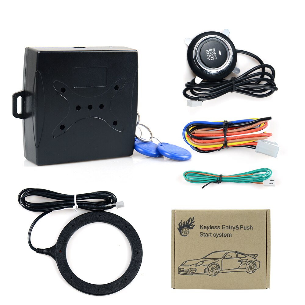 Ignition Switch Keyless Entry System Starter Anti-theft System Auto Car Alarm Start Stop Engine Starline Push Button RFID Lock