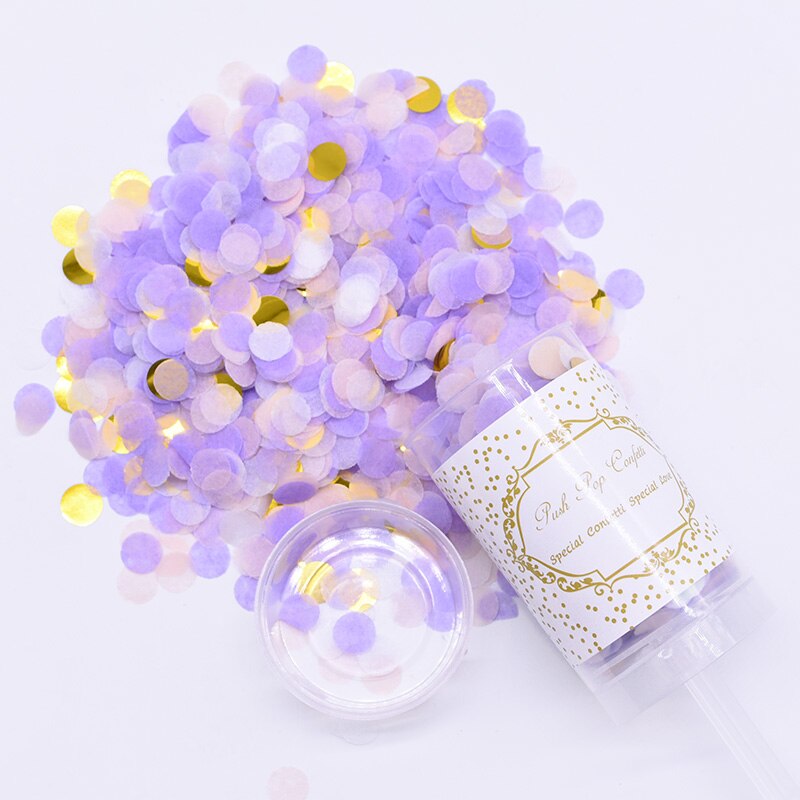 1Pc Blauw/Roze Geslacht Onthullen Party Decoratie Push Pop Confetti Poppers Kanonnen Het Een Jongen Meisje Baby onthullen Feestartikelen: B09