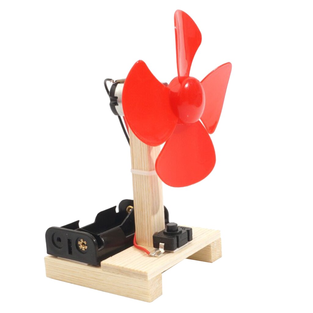 Kids 4 Wind Generator Fan Motor Model, Smart Toy Physics Assemble Kit, DC Generator Windmill, 6-14 Years Fitment