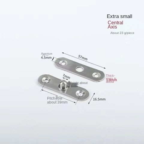 1pcs 270 Degree Rotation Axis 75/100/150mm Stainless Steel Up and Down Doors Rotating Hinges Location Shaft Hidden Pivot Hinge: mini