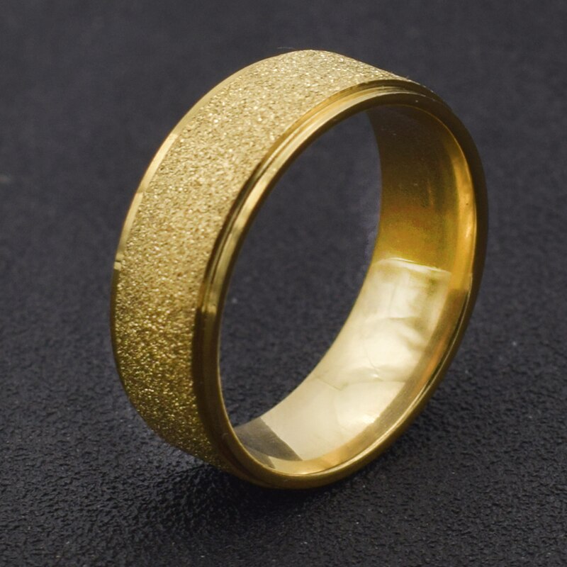 Ekustyee matte gouden zwarte ringen heren roestvrij staal grote biker ring voor vrouwen bulgarije sieraden vintage wolfraam ring