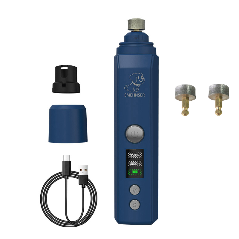 Elektrische LED Hond Nagelslijper Pijnloos Licht Honden Kat Nagelknipper Kleine Grote Honden Huisdier Poten Nagelsnijder Verzorgingsgereedschap: Black