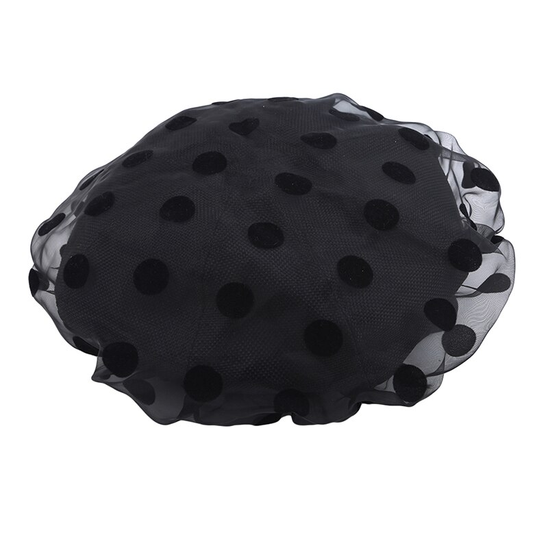 Boina de algodón Organza, novedad en boina de verano para mujer, boina negra suave con lunares, boina blanca y negra para mujer