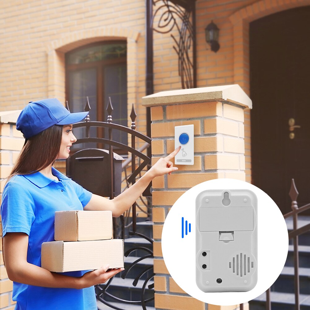 Smart Wireless Doorbell 36 Tunes Chime Music Door Bell Transmitter + Receiver Remote Control Intelligent Door Ring