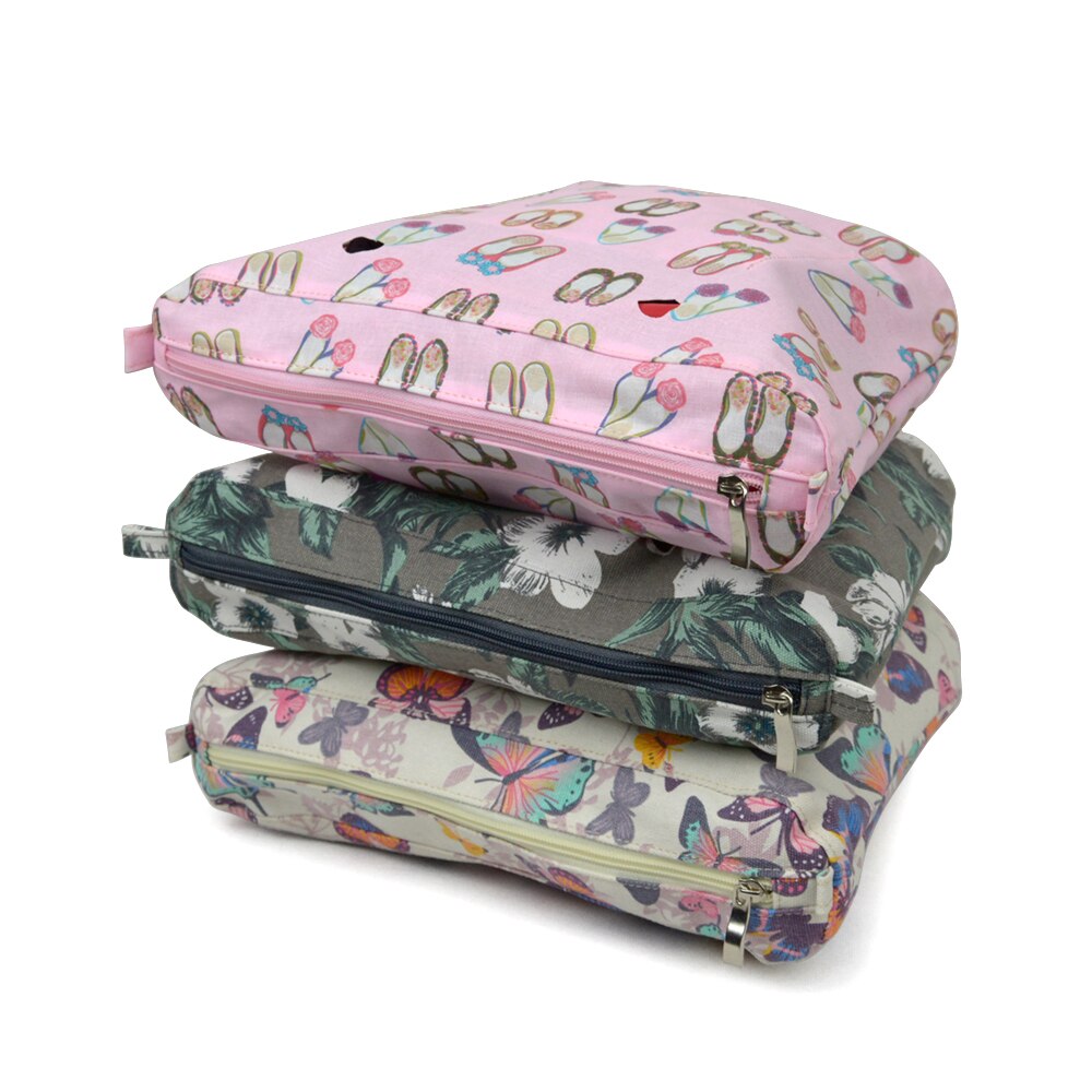 Classic Mini Zipper Pocket for Big Mini Obag Waterproof Floral Canvas Inner Pocket Inner Lining Insert for O bag