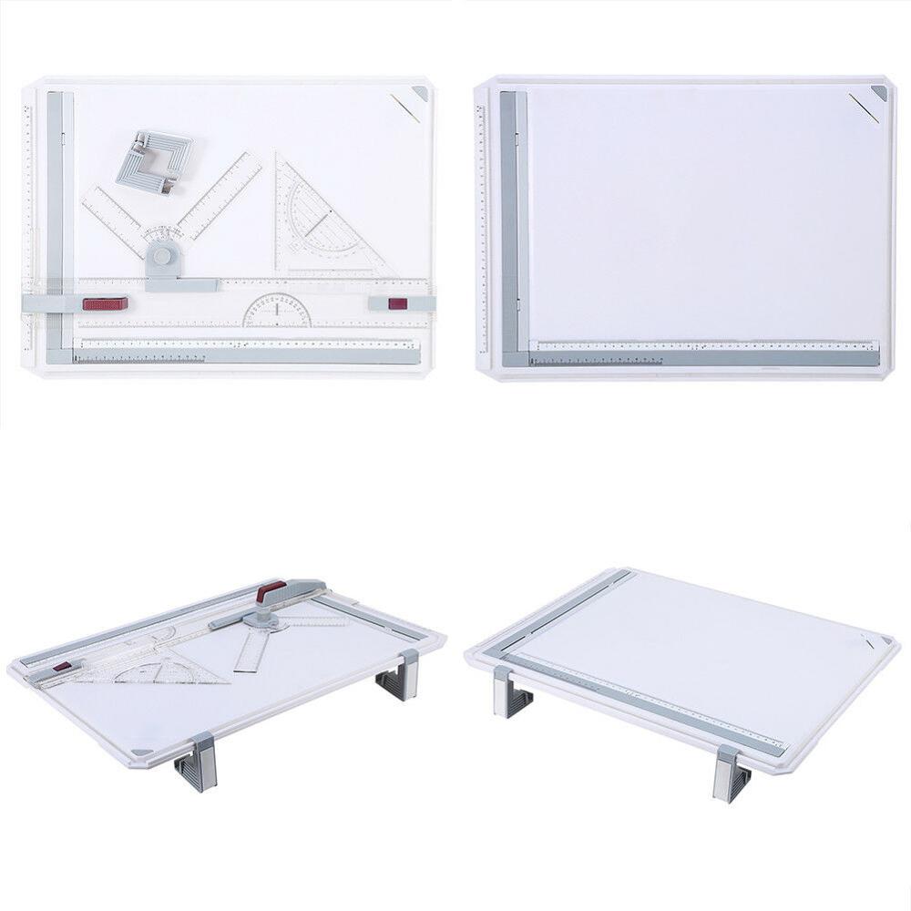 Portable A3 Drawing Board Table with Parallel Motion Adjustable Angle Architect Draftsman Art Painting Drawing Tools Palette