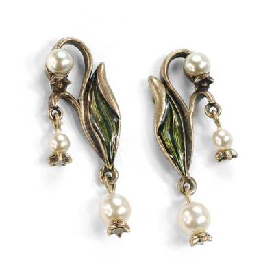Vintage Opal Asymmetric Ear Hook Earrings for Women Irregular Baroque Pearl Earrings for Women Accept: M