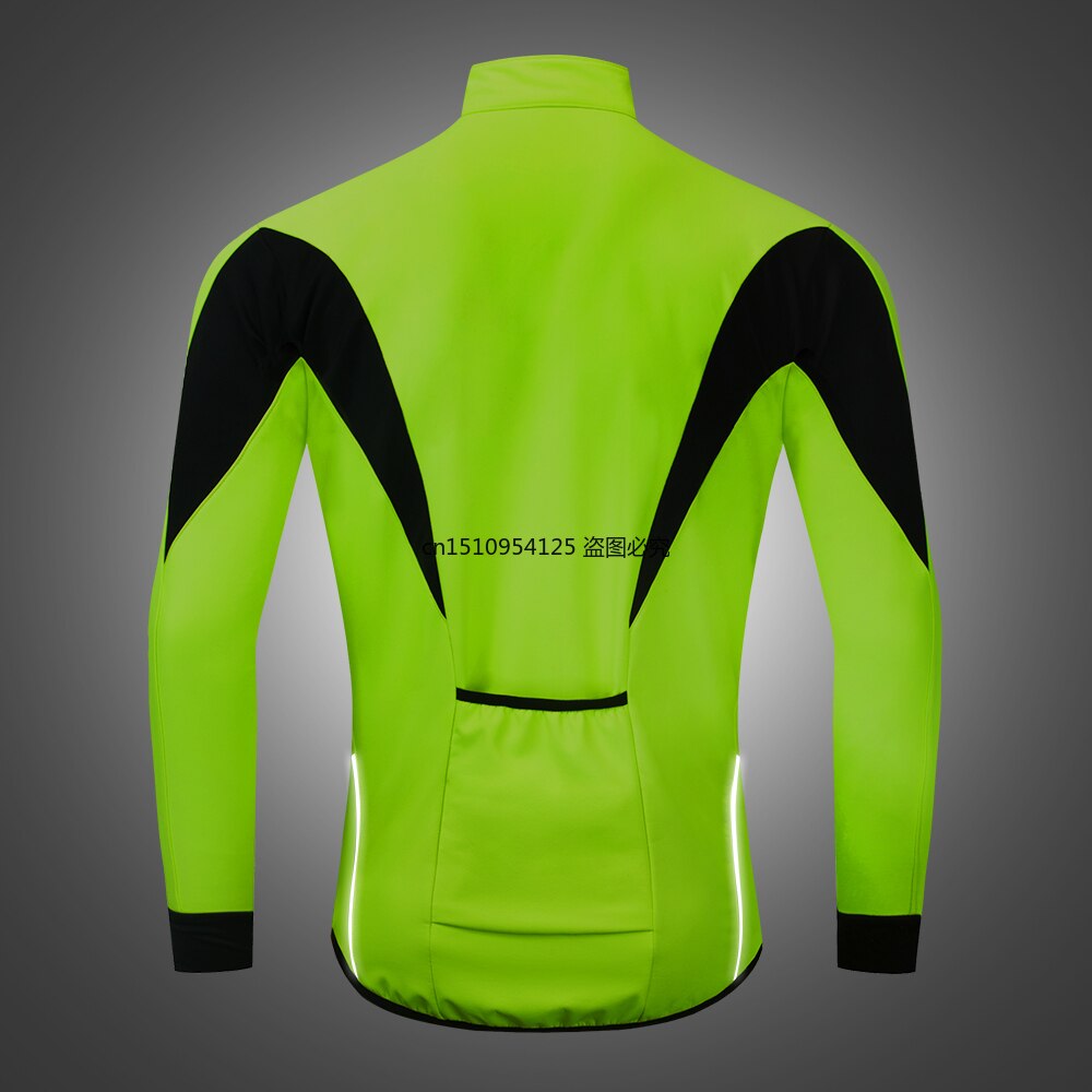 WOSAWE-Chaqueta cortavientos impermeable para hombre, chaqueta reflectante de lana térmica para ciclismo de montaña