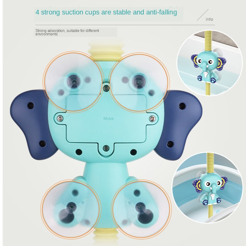 Baby Bath Toy Elephant Toddler Electric Spray Shower Boys Yellow Duck Cute Turtles Dinosaur Egg Swimming Water Toys for Kids