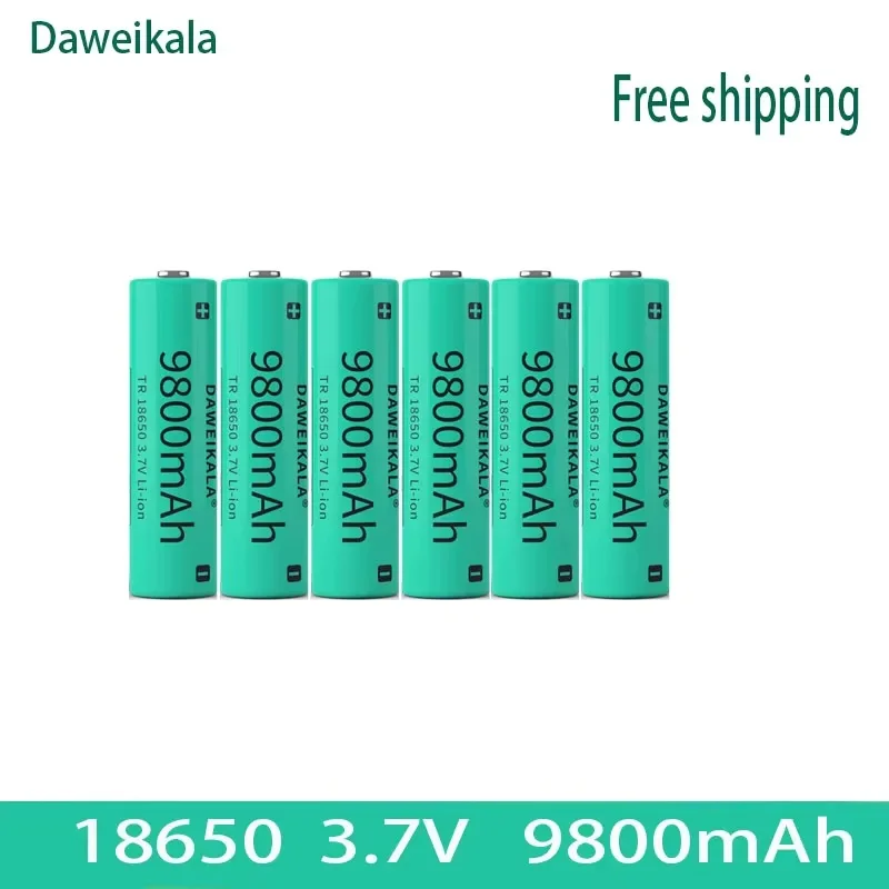 18650 3.7v 9800 mah ladattava akku taskulampun taskulampun ajovalaisimen litiumioniakulle: Punainen
