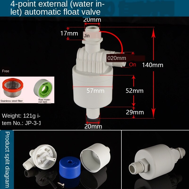 1/2in 3/4in 1 zoll automatische wasserstand Regler schweben Ball ventil Solar- wasser Panzer wasser turm Schwimmbad wasser einlass schalter ventil: JP-3-1