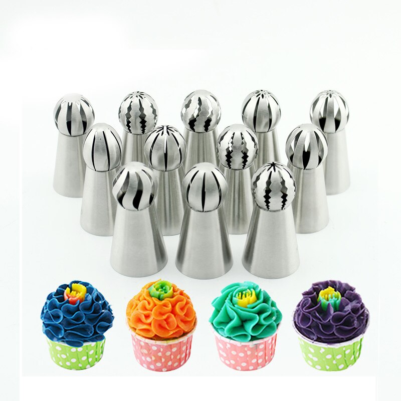 Unibird 1Pc 304 Stainless Steel Icing Piping Cream Nozzles Russian Pastry Flower Tips for Cake Decorating Dessert Pastry Tools