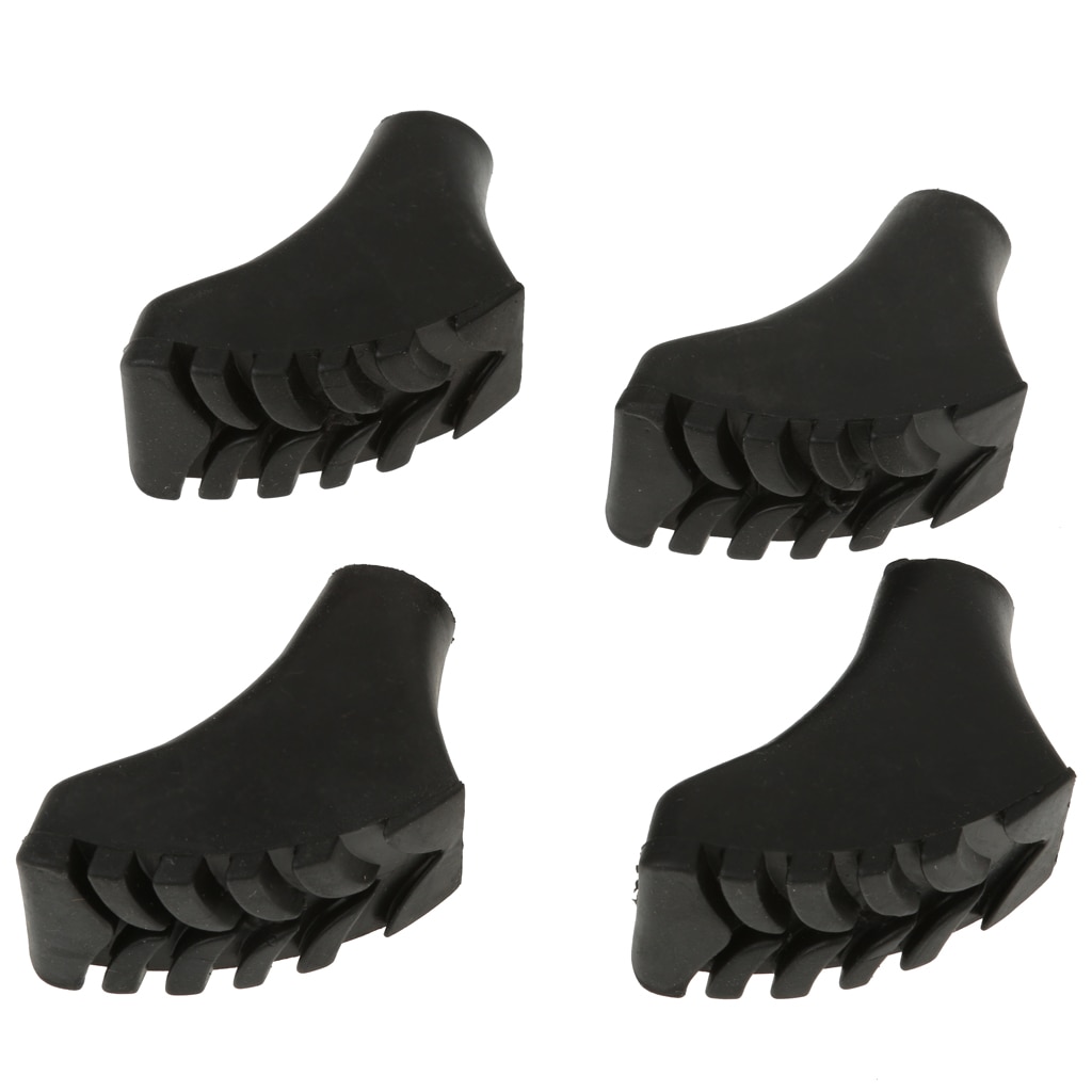 4 X Replacement Rubber Paw Tips For Hiking Sticks Trekking Poles