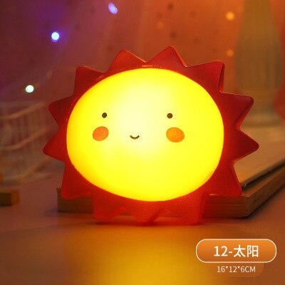 Cute Smiley Clouds Stars Unicorn Moon Appease Glow Night Light Feeding Lamp For Home Bedroom Decor For Children Kids Toy: Style 15