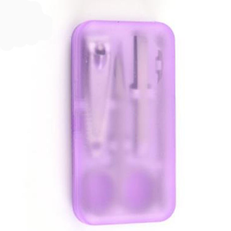 Conjunto de ferramentas profissionais para manicure, kit de ferramentas de manicure para profissional, 4, pçs/set: ROXO