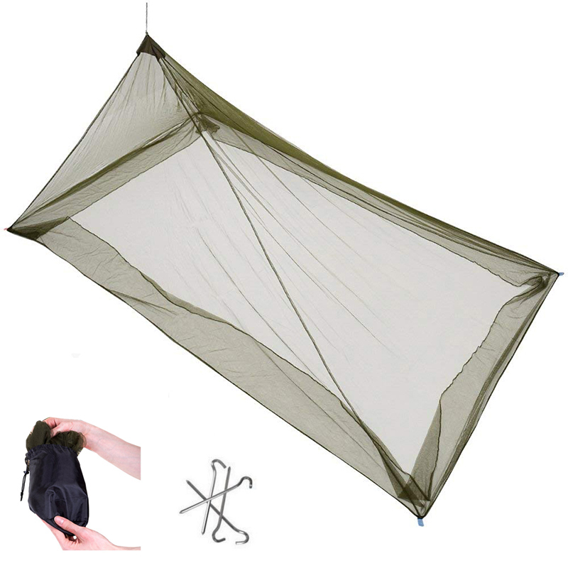Sommar utomhus myggnät för vuxna och barn enda myggtält camping och resmugg för enkelsäng